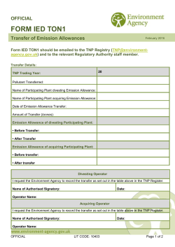 LIT 10403 TNP: IED TON1 Form