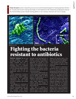 Fighting the bacteria resistant to antibiotics