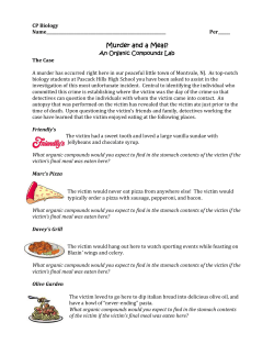 Murder and a Meal Lab