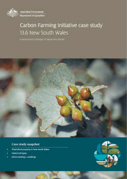 Carbon Farming Initiative case study 13.6 New South Wales