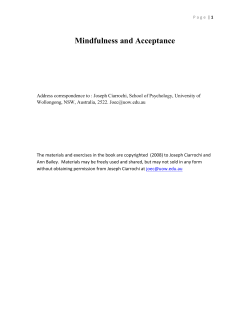 Click here for a collection of resources focusing on mindfulness