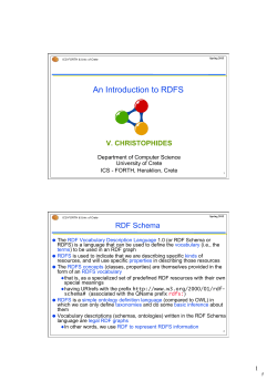 An Introduction to RDFS