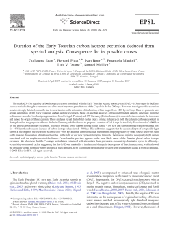 Duration of the Early Toarcian carbon isotope