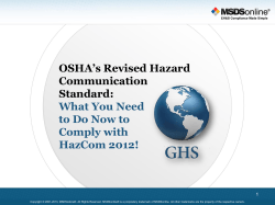 GHS is&hellip; - with MSDSonline