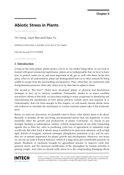 Abiotic Stress in Plants