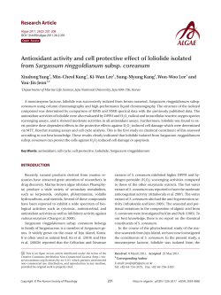 Antioxidant activity and cell protective effect of loliolide