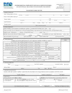 On-Site Sewage Treatment System Inspection Report