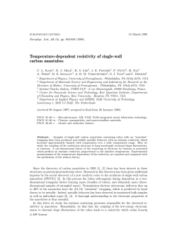 Temperature-dependent resistivity of single-wall