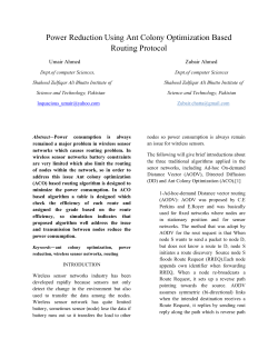 Power Reduction Using Ant Colony