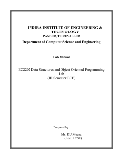 DS AND OOPS LAB - Indira Group of Educational Institutions