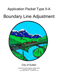 A Boundary Line Adjustment (BLA) is the