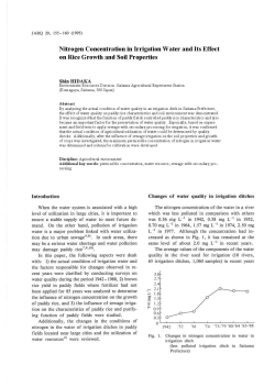 Nitrogen Concentration in Irrigation Water and Its Effect on Rice