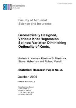 Geometrically Designed, Variable Knot Regression Splines