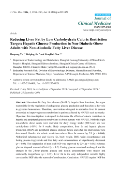 Reducing Liver Fat by Low Carbohydrate Caloric Restriction