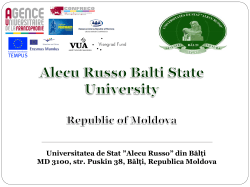 Alecu Russo Balti State University