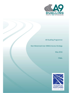 A9 Dualling Programme Non-Motorised User (NMU)