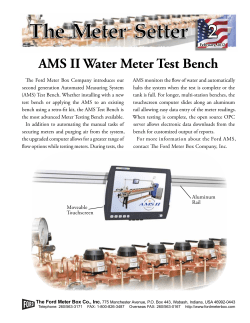 AMS II Water Meter Test Bench
