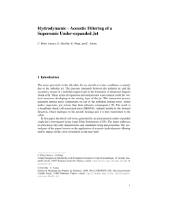 Hydrodynamic - Acoustic Filtering of a Supersonic Under