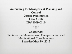 Designing Accounting-based Performance Measures