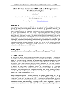 Effect of Urban Stormwater BMPs on Runoff Temperature in Trout