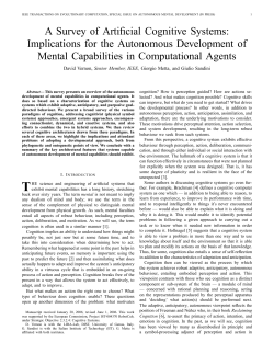 A Survey of Artificial Cognitive Systems: Implications for the