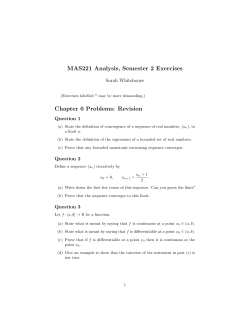 MAS221 Analysis, Semester 2 Exercises Chapter 0 Problems