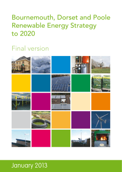 Bournemouth, Dorset and Poole Renewable Energy Strategy to