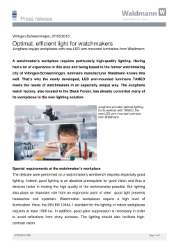 Optimal, efficient light for watchmakers