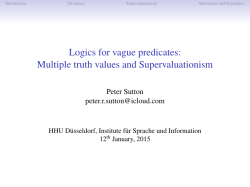 Multiple truth values and Supervaluationism