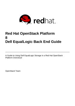 Red Hat OpenStack Platform 8 Dell EqualLogic Back End Guide