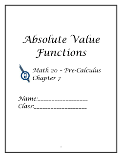 Absolute Value Notes