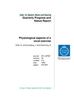 Physiological aspects of a vocal exercise