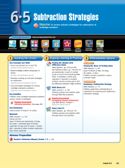 Subtraction Strategies