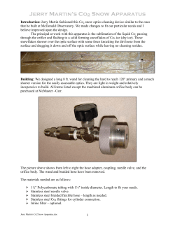 Jerry Martin`s Co2 Snow Apparatus