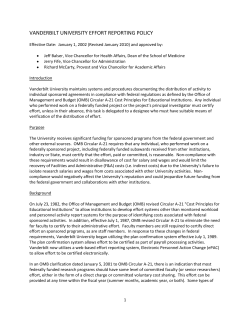 Effort Reporting Policy - VUMC Finance