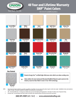 26 and 29 gauge SMP colors.