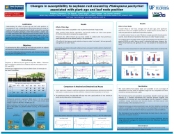 Changes in susceptibility to soybean rust caused by Phakopsora