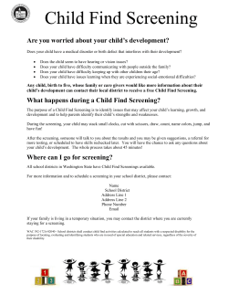 Child Find Screening