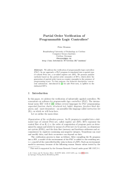 Partial Order Verification of Programmable Logic Controllers*