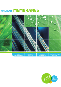 AQUASOURCE - MEMBRANES Range Brochure