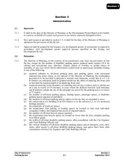 Parking By-law: Section 3
