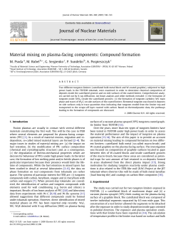 Material mixing on plasma-facing components: Compound formation