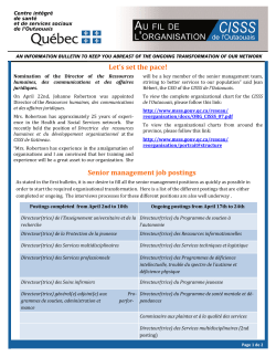 Let`s set the pace! Senior management job postings