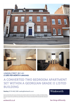 a converted two bedroom apartment set within a georgian grade ii