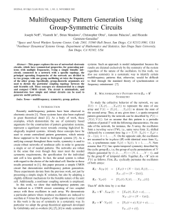 Multifrequency Pattern Generation Using Group