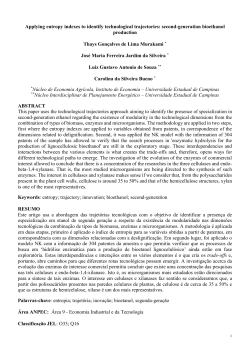 Applying entropy indexes to identify technological trajectories