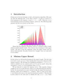 1 Introduction 2 Minima Upper Bound