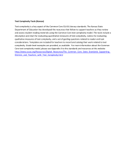 Text Complexity - OSPI Moodle Server