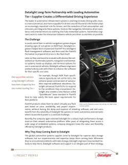 PROJECT PROFILE Datalight Long-Term Partnership with Leading