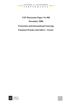 CEP Discussion Paper No 900 December 2008 Protection and